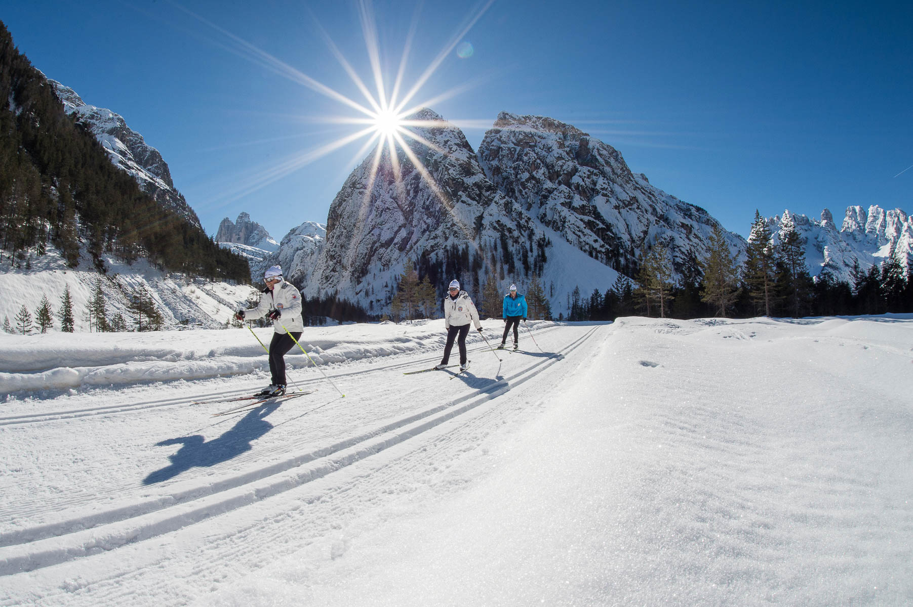 Cross country skiing Dolomites